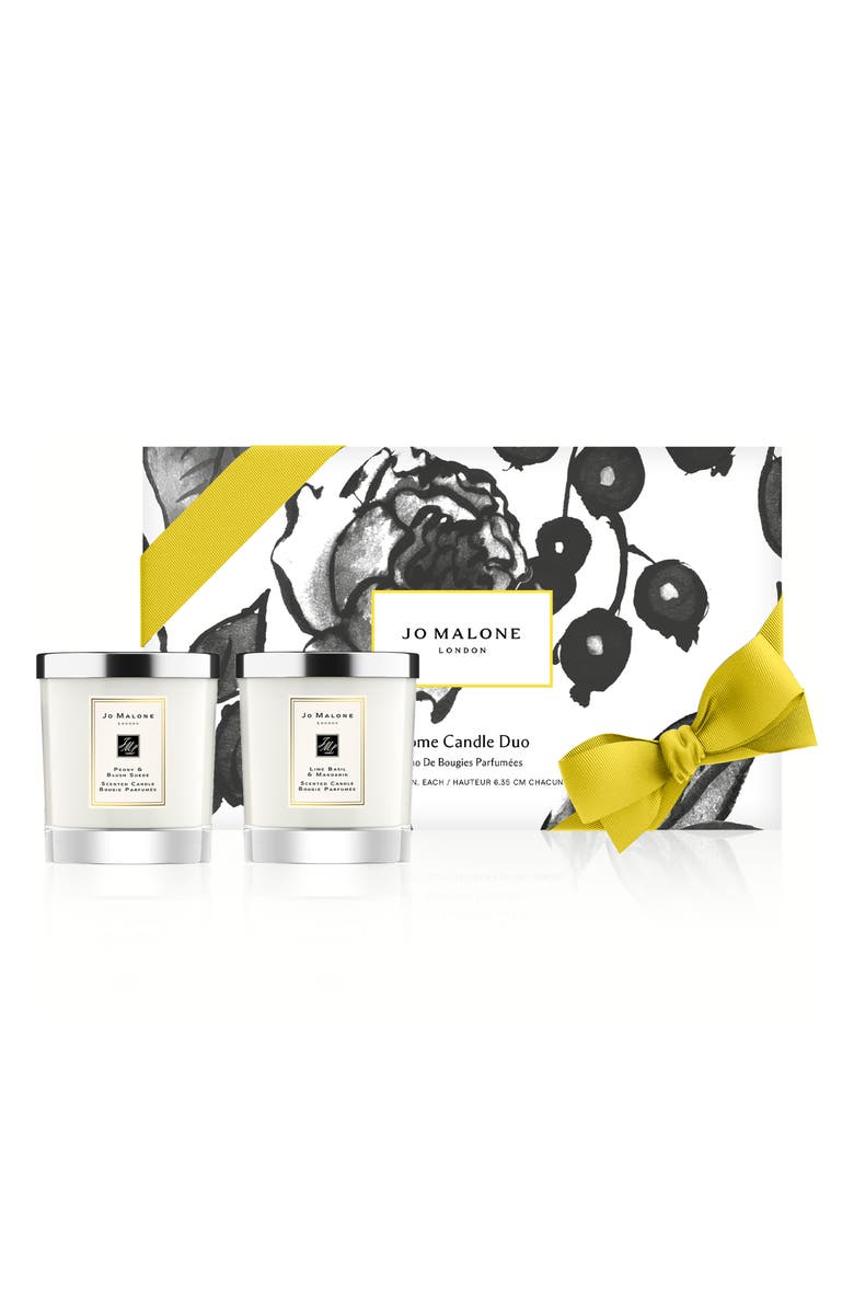 Jo Malone London<sup>™</sup> Peony & Blush Suede and Lime Basil & Mandarin Candle Set-$140 Value, Main, color,