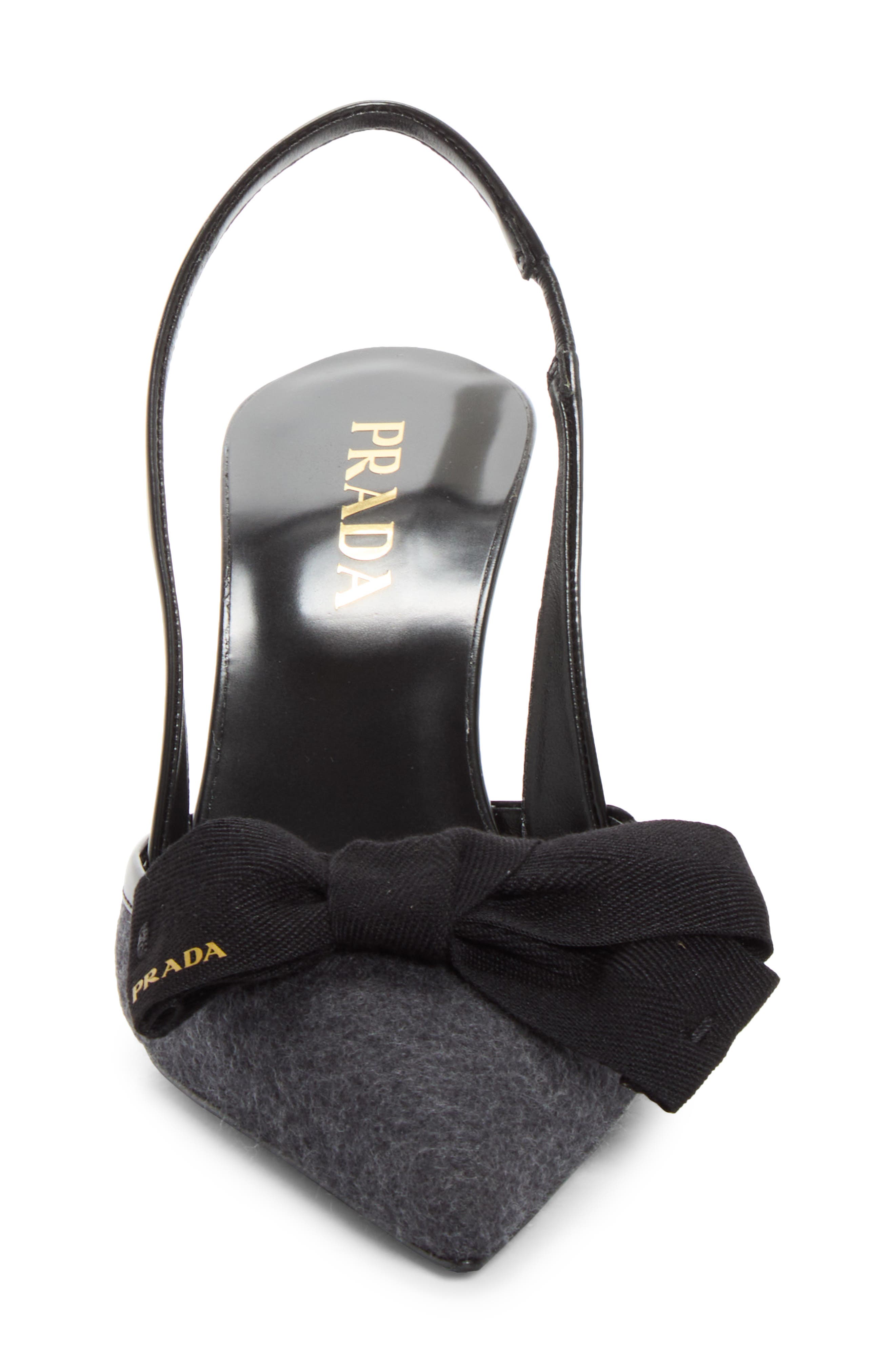 Cashmere Bow Slingback Pump, Alternate, color, ANTRACITE