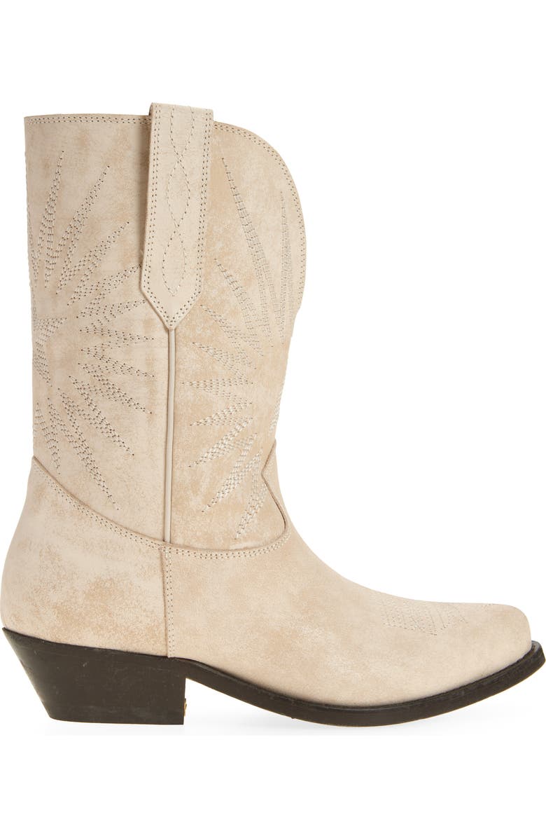 Golden Goose Wish Star Short Western Boot, Alternate, color, Butter