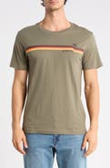 Hurley Palm Stripe Cotton Graphic T-Shirt