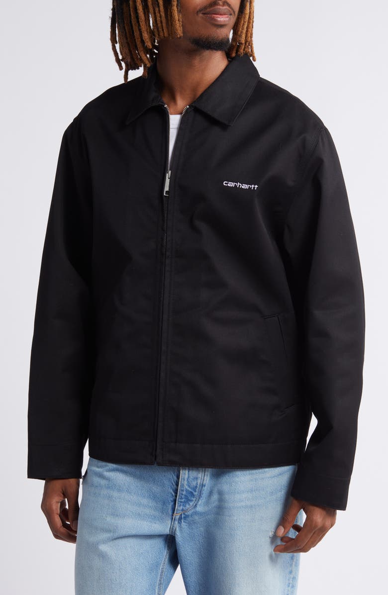 Carhartt Work In Progress Module Script Zip-Up Twill Jacket, Alternate, color, 