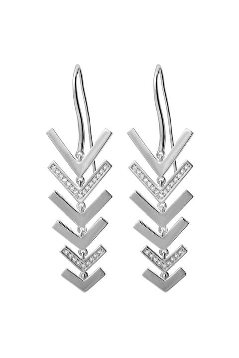 Art Deco Arrow Drop Earrings