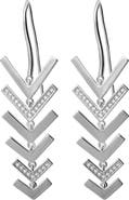 Lucy Quartermaine Art Deco Arrow Drop Earrings