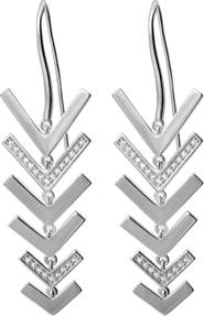 Lucy Quartermaine Art Deco Arrow Drop Earrings