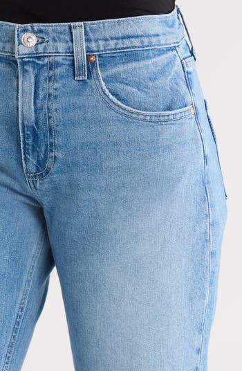 Morgan Mid Rise Ankle Straight Leg Jeans