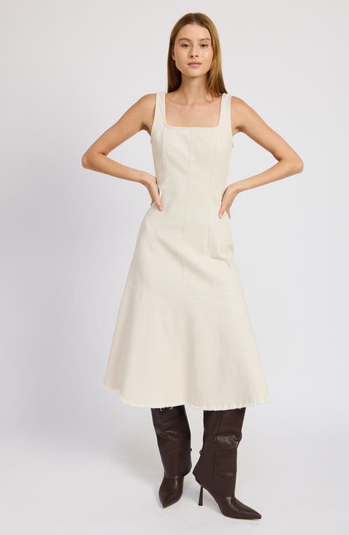 En Saison Women's Gwendolyn Denim Midi Dress In Off White