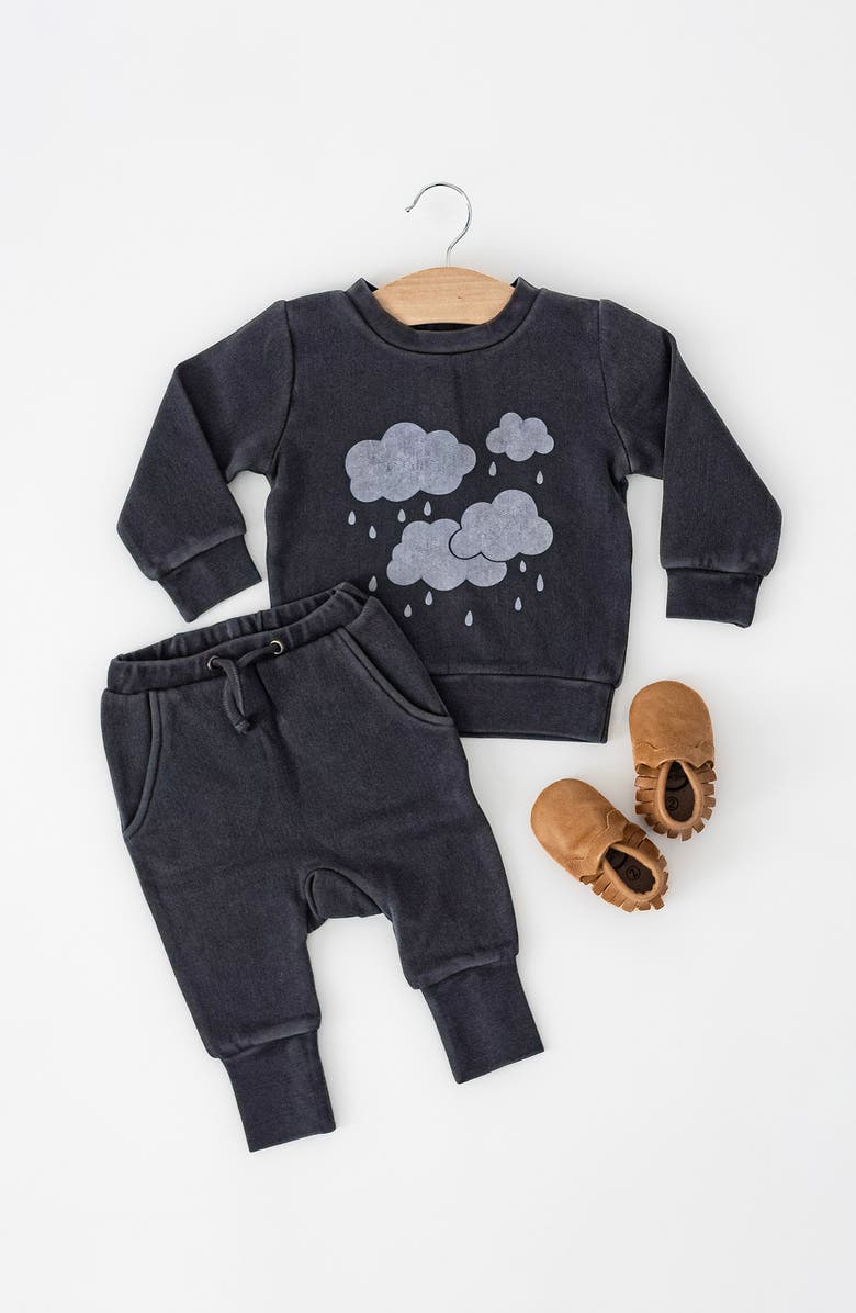 L'ovedbaby Cozy Organic Cotton Graphic Sweatshirt & Joggers Set, Alternate, color,