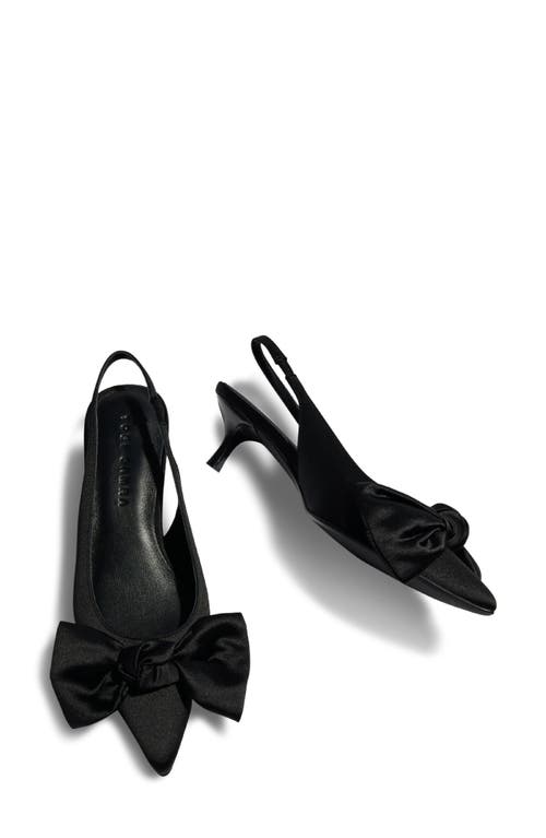 Yosi Samra Elise Slingback Pointed Toe Kitten Heel Pump In Multi