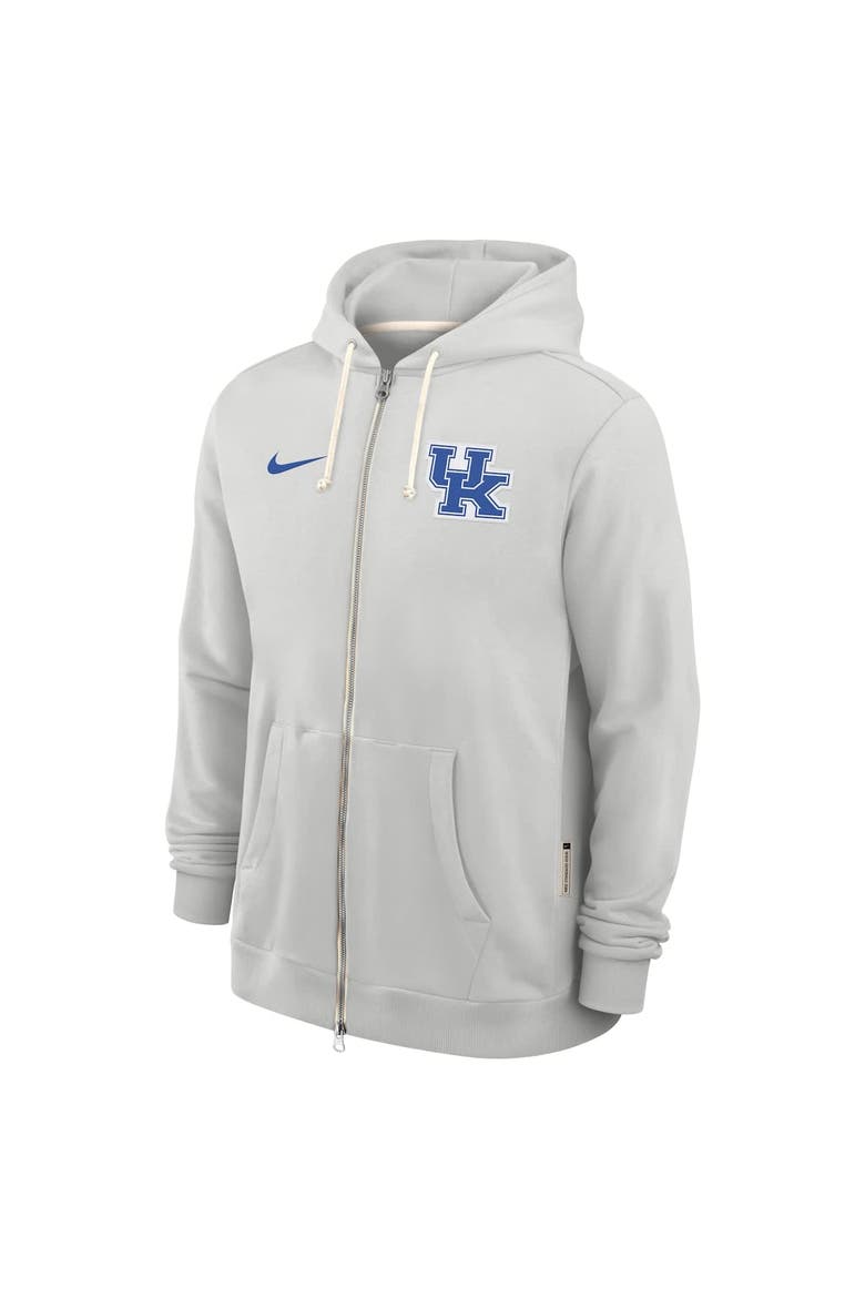 Men's Nike Gray Kentucky Wildcats 2025 Sideline Standard Issue Dri-FIT Full-Zip Hoodie, Alternate, color, Gray