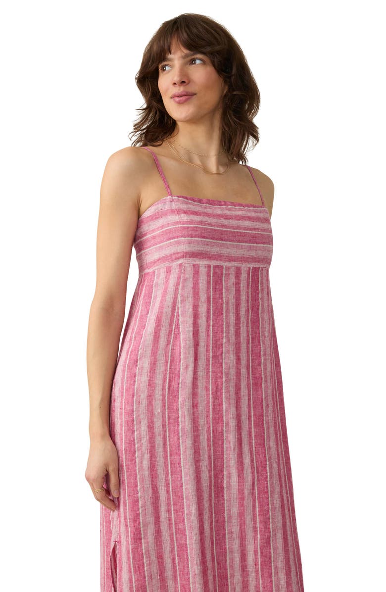 Faherty Sienna Stripe Linen Blend Sundress, Alternate, color, Granita Stripe