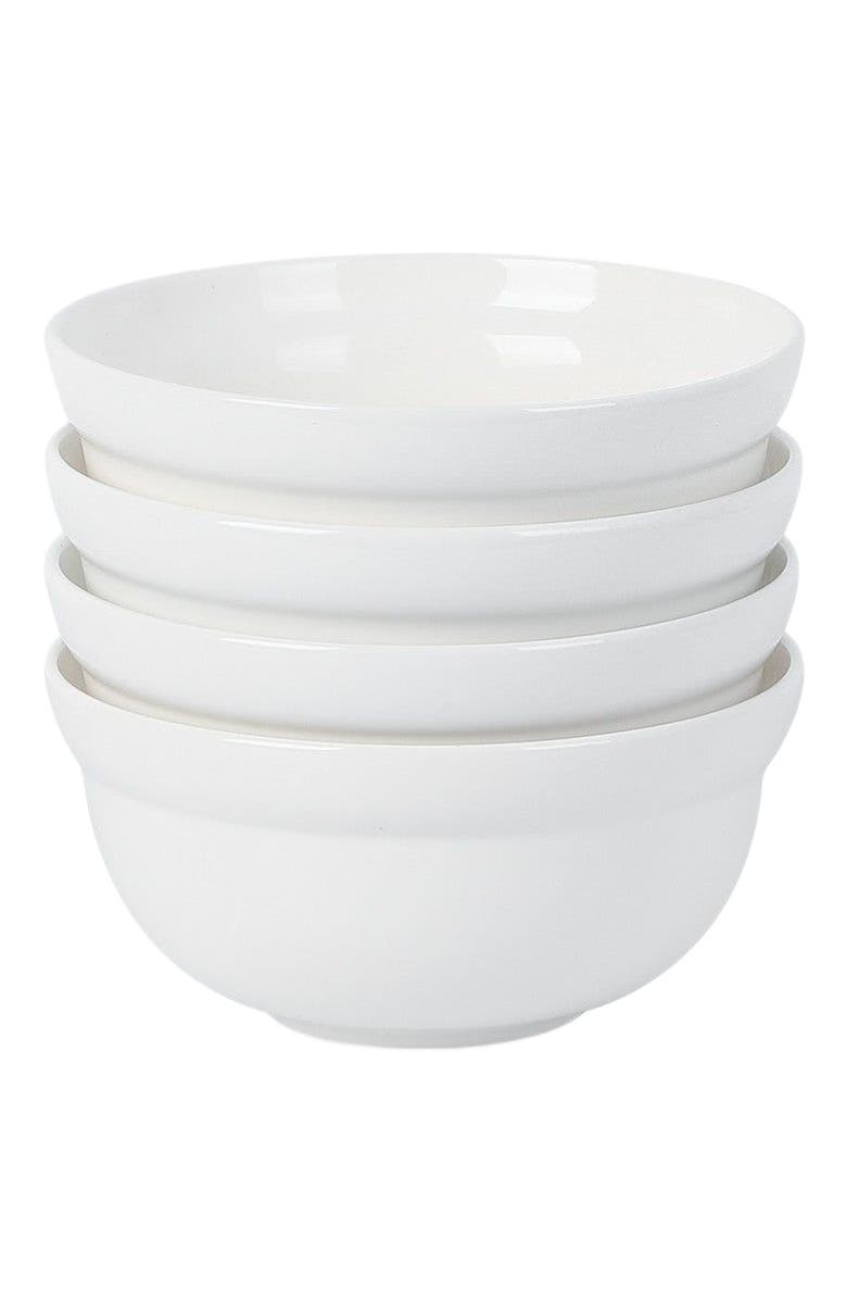 Stone Lain Virtuo Porcelain 4-Piece Bowl Set, Main, color, White