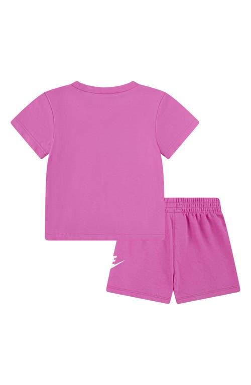 Nike Club Graphic T-shirt & Shorts Set In Purple