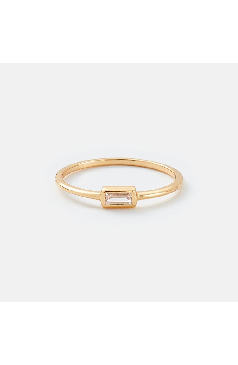 Sara Patino Single Baguette Ring, Main, color, Gold
