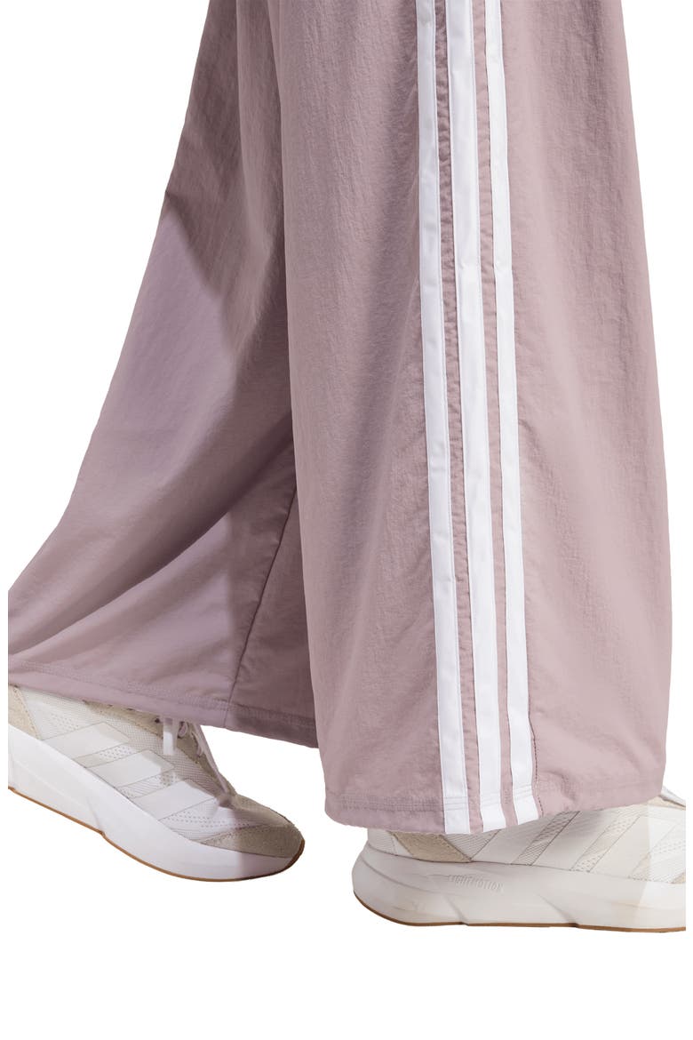 3-Stripe Wide Leg Track Pants, Alternate, color, PRELOVED FIG/ WHITE