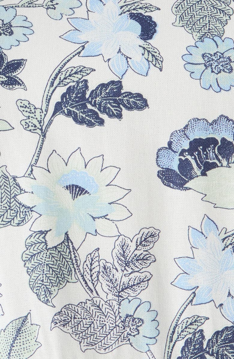 SUGARLIPS Wrenley Floral Print Minidress, Alternate, color, White-Blues