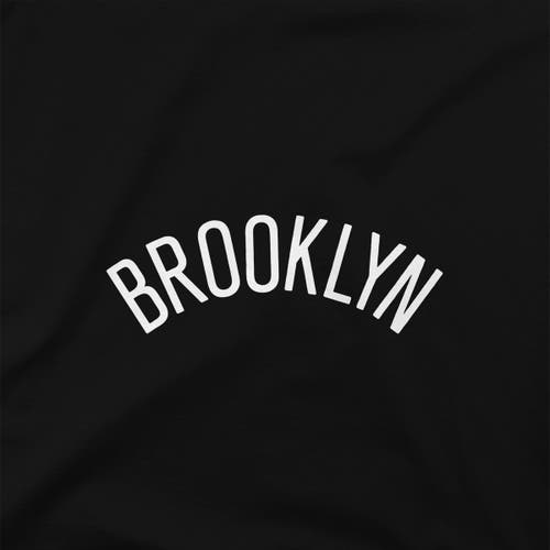 Stadium Essentials Unisex   Black Brooklyn Nets Origins Script Hooded Sweatshirt In Black