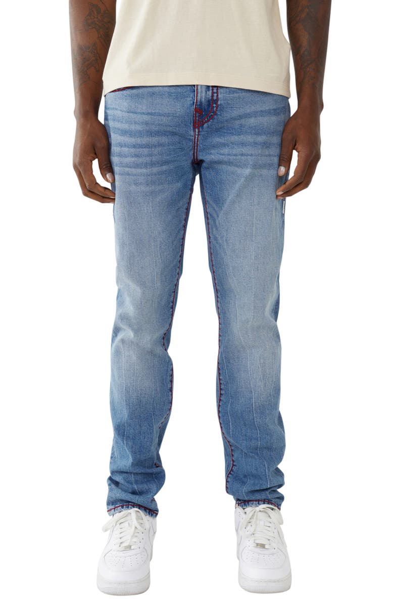 True Religion Brand Jeans Rocco Flap Stretch Skinny Jeans, Main, color, 