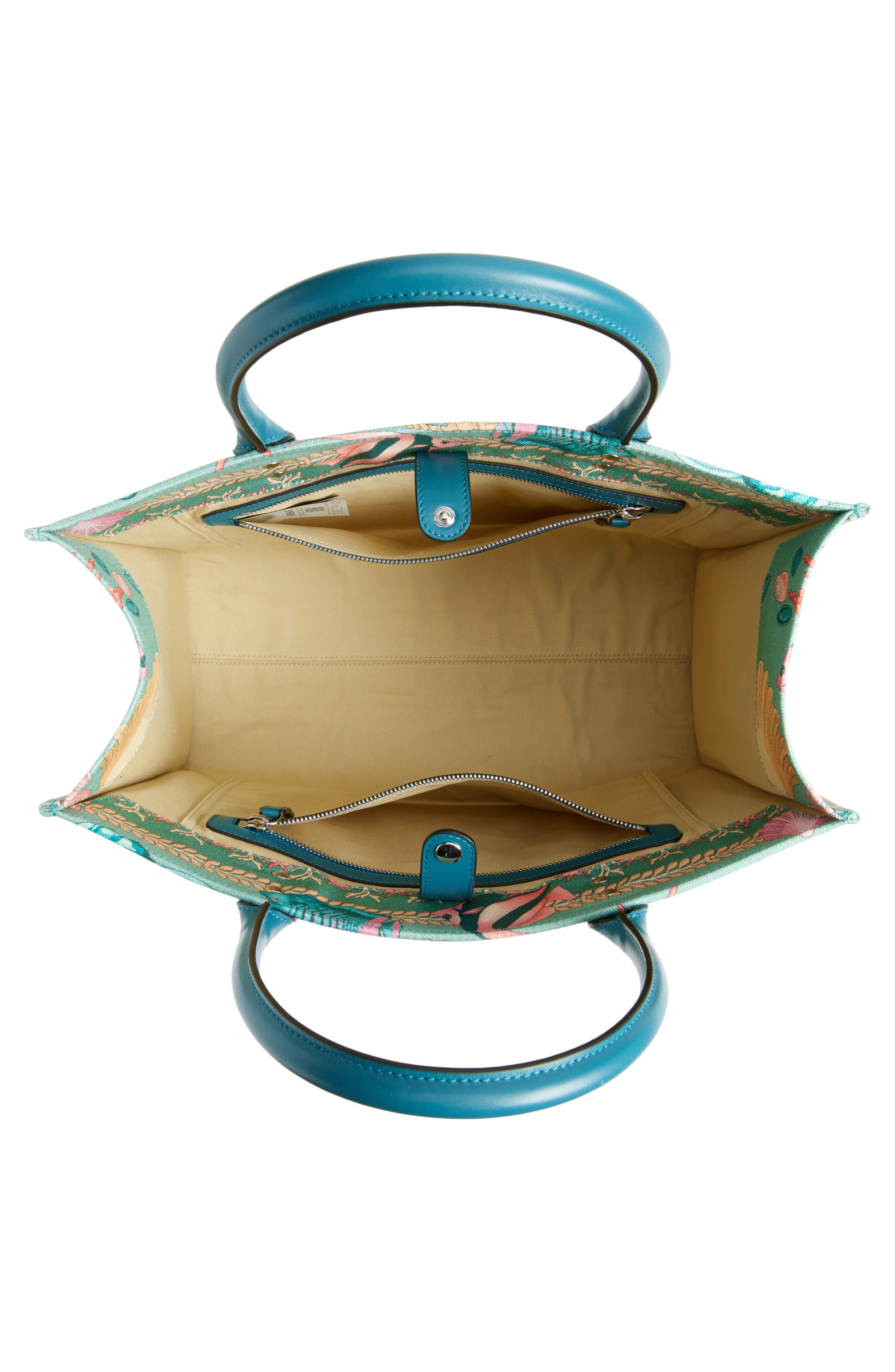 Versace La Medusa Underwater Barocco Canvas Tote, Alternate, color, 