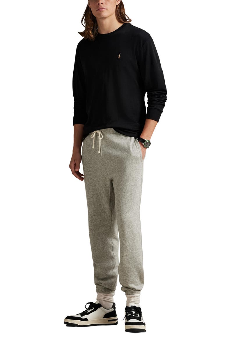 Classic Fit Long Sleeve Cotton T-Shirt, Alternate, color, POLO BLACK