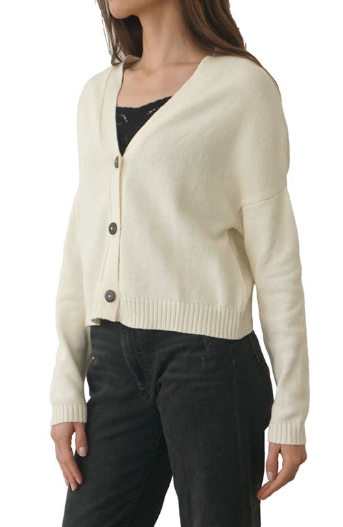 Paneros Clothing Diana Cropped Cardigan In Oat Milk