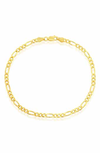 SIMONA 14K Gold Plated Figaro Chain Anklet