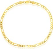 SIMONA 14K Gold Plated Figaro Chain Anklet