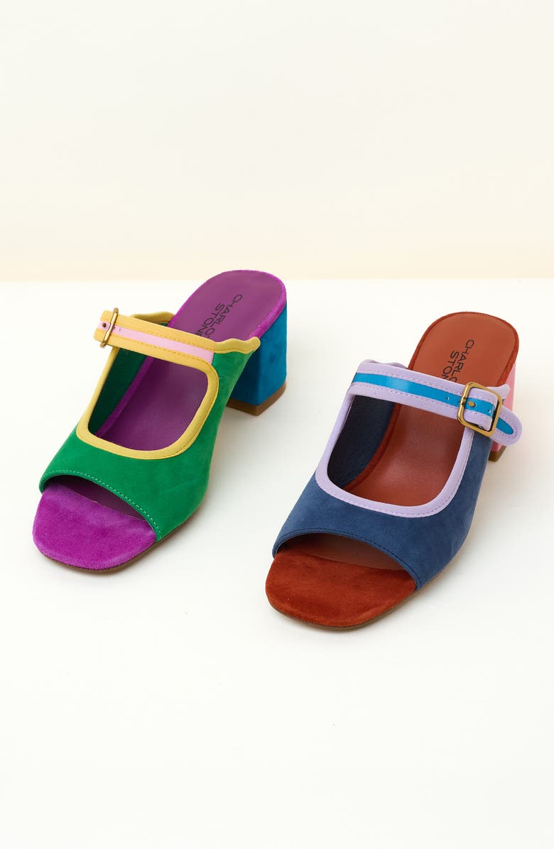 Charlotte Stone Trissa Mismatch Mary Jane Slide Sandal, Main, color,
