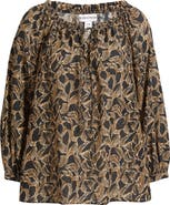 Nordstrom Ruffle Neck Tie Front Top