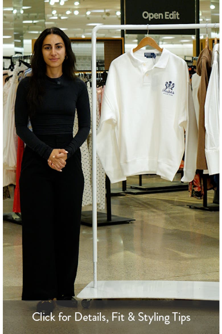 Relaxed Fit Fleece Polo Sweatshirt video