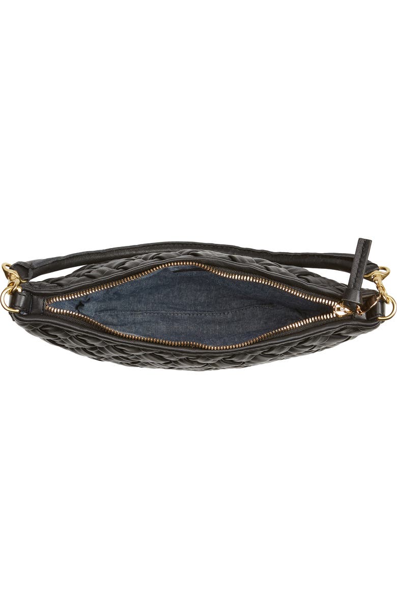 Clare V. Petit Moyen Woven Leather Messenger Bag, Alternate, color,