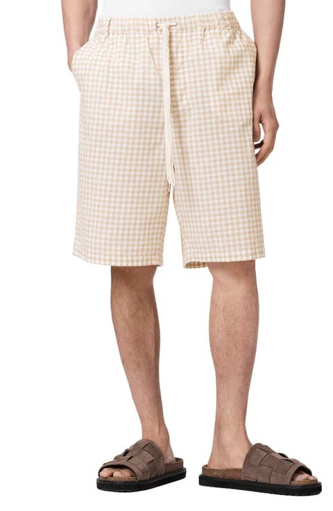 Rockland Gingham Check Cotton Drawstring Shorts