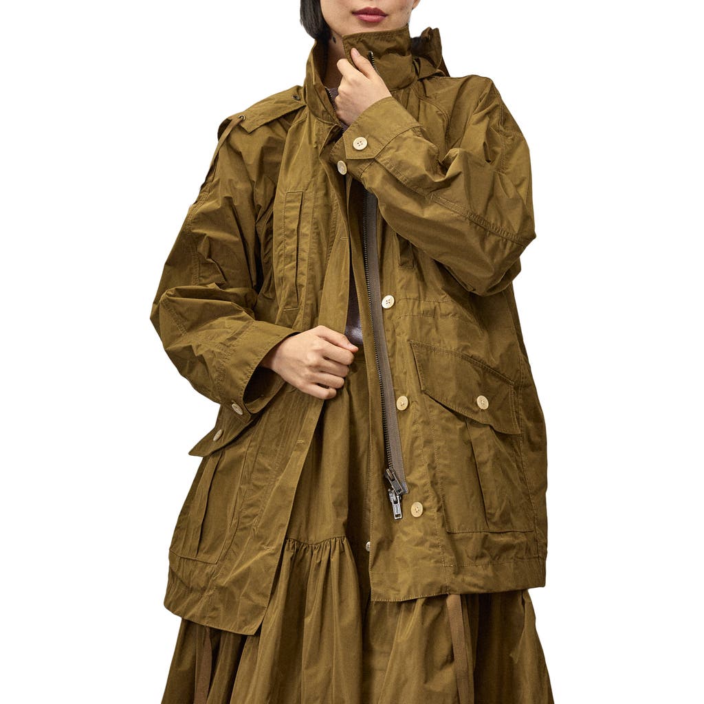 Alex Mill X Becky Malinsky Oversize Hooded Jacket In Green