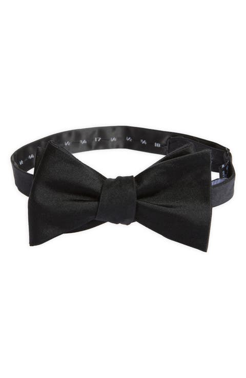 Black Silk Bow Tie