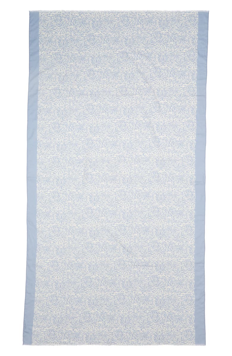 Faherty Rain Washed Frond Print Organic Cotton Scarf, Alternate, color,