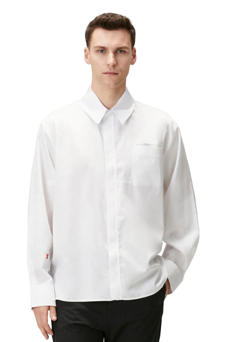 Daydreamers White Striped Woven Shirt, Alternate, color, grey