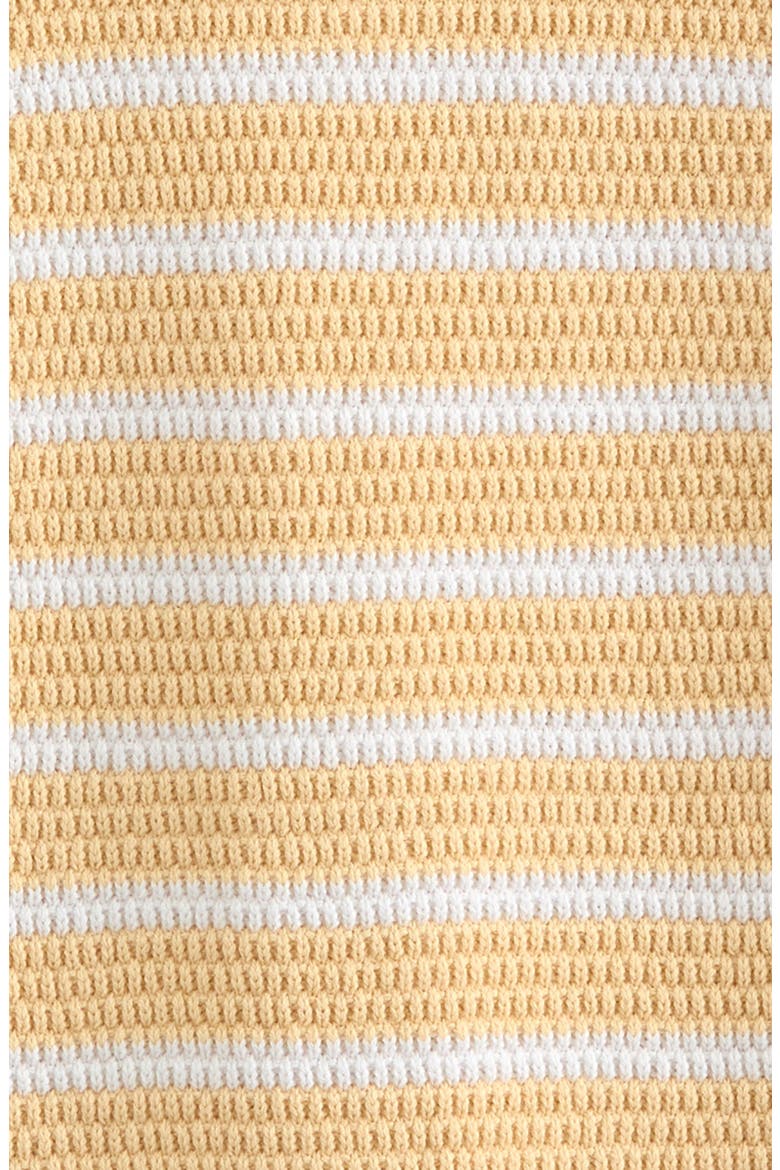 Cotton Polo Sweater Romper, Alternate, color, YELLOW SUMMER GILL STRIPE
