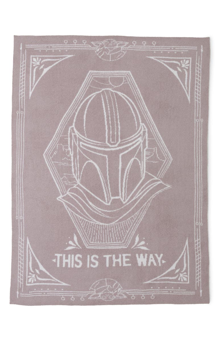 Barefoot Dreams<sup>®</sup> x Star Wars<sup>™</sup> CozyChic<sup>™</sup> Mandalorian Throw Blanket, Main, color, Taupe-Moonlight