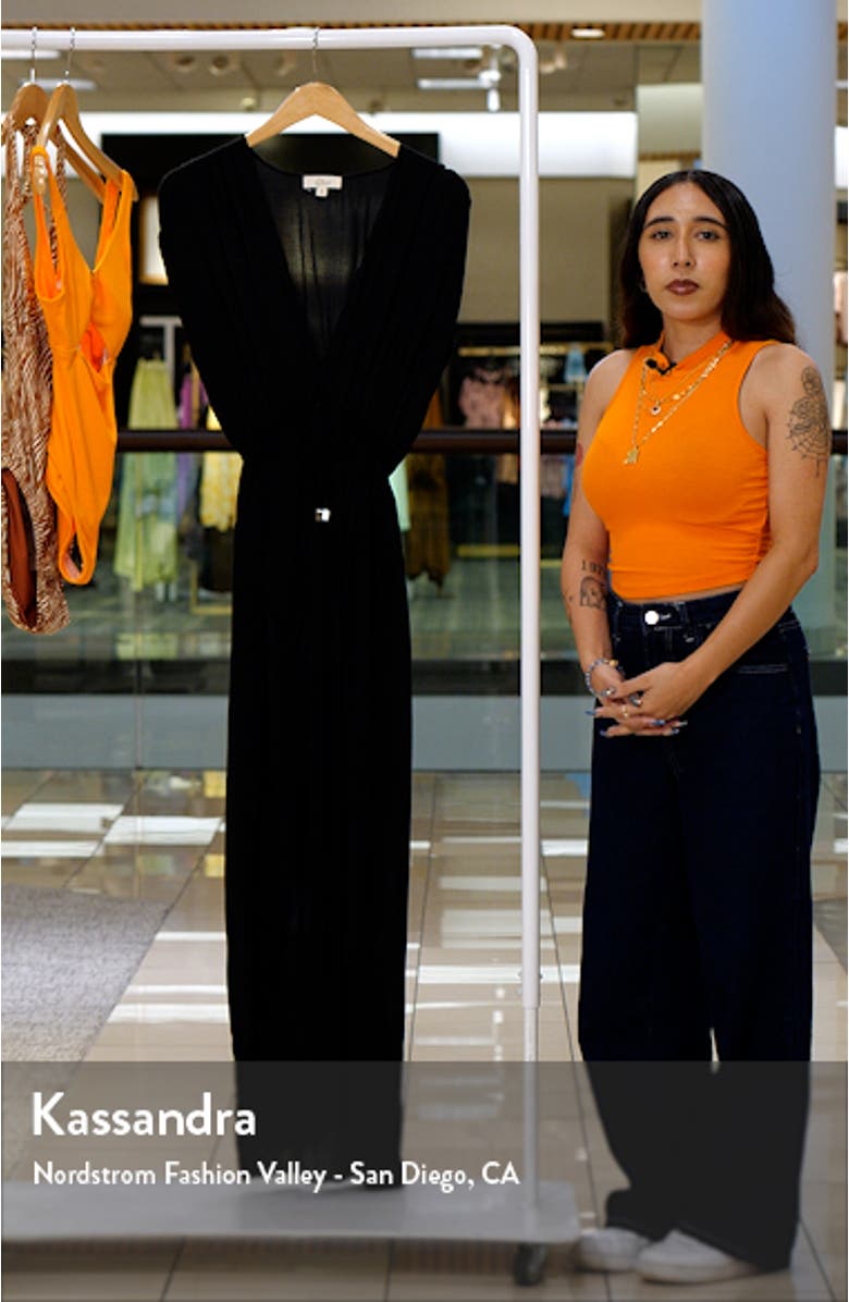 Deep V-Neck Cover-Up Maxi Dress, sales video thumbnail