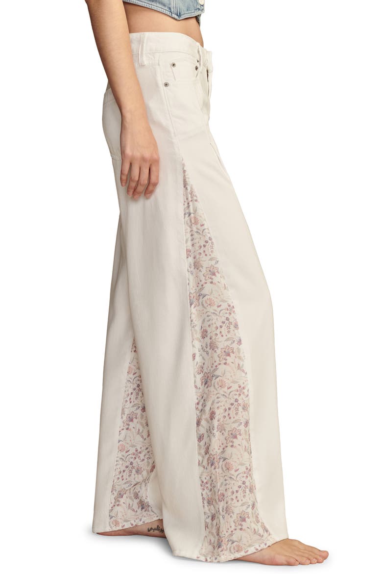 Floral Inset Palazzo Jeans, Alternate, color, SWEET SPRING