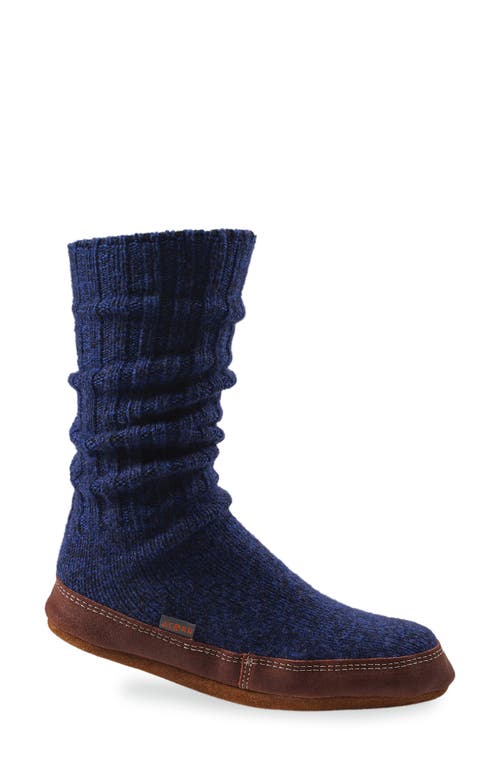 Acorn Slipper Socks in Cobalt 