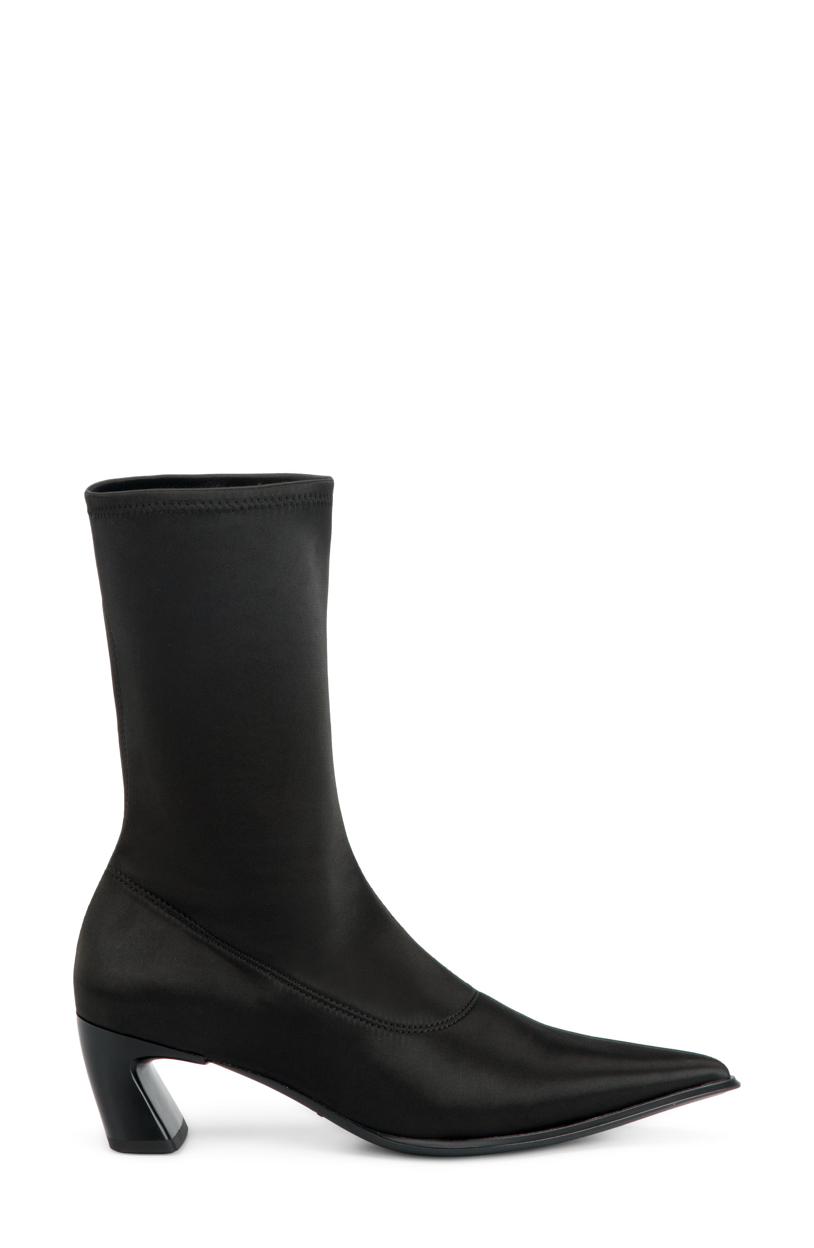Ilona Pointed Toe Sock Boot, Alternate, color, BLACK