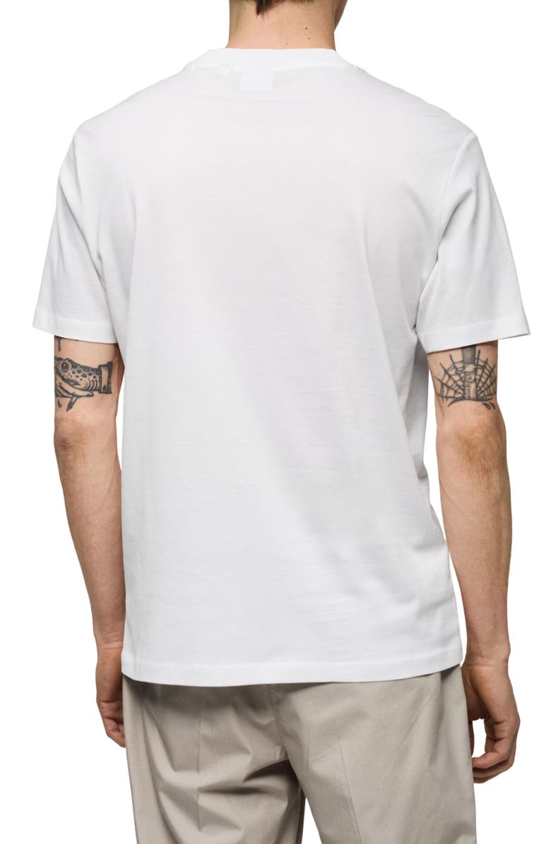 MANGO Slim Fit Cotton T-Shirt, Alternate, color, White