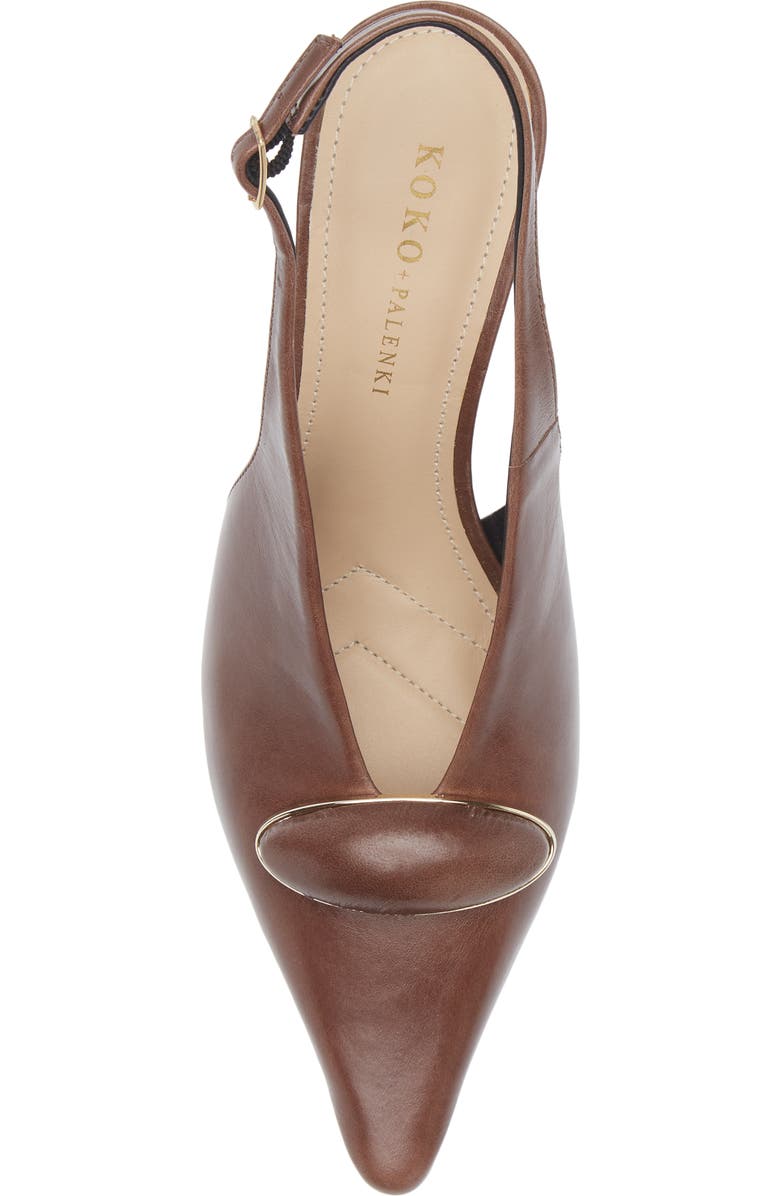KOKO + PALENKI Penn Slingback Pump, Alternate, color, Brown Leather
