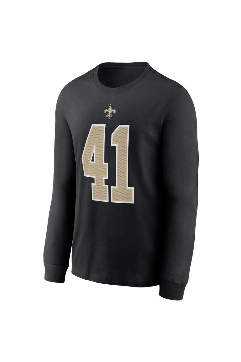 Men's Nike Alvin Kamara Black New Orleans Saints Player Name & Number Long Sleeve T-Shirt, Alternate, color, Black