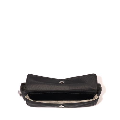 Baggallini Rfid Phone Wallet Crossbody Bag In Black Twill