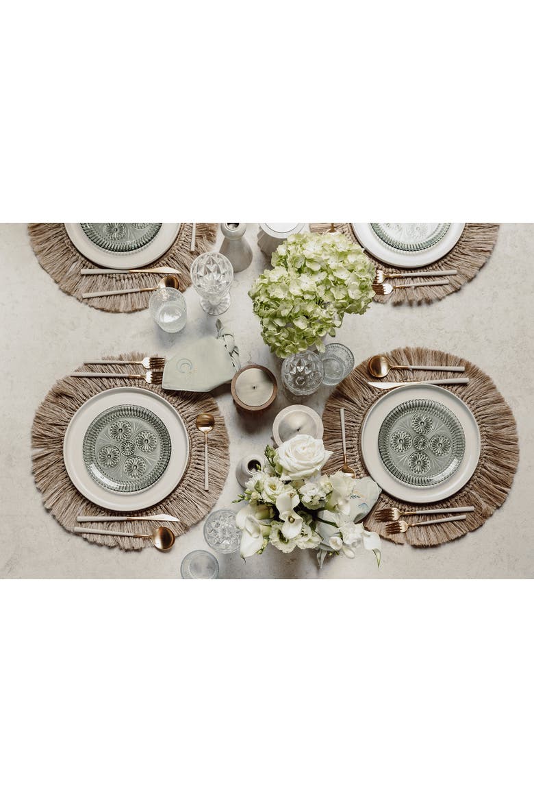 Eden Pressed Glass Plate Set, Alternate, color, No Color