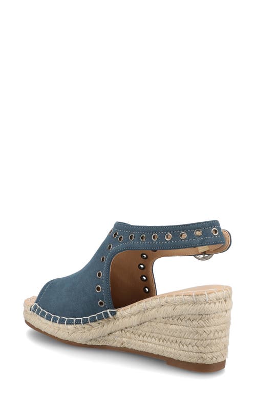 Shop Journee Collection Crisie Espadrille Wedge Sandal In Navy