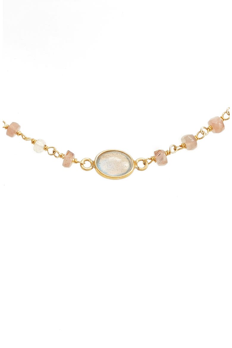 Libi Semiprecious Stone Collar Necklace, Main, color, BROWN MOONSTONE / LABRADORITE
