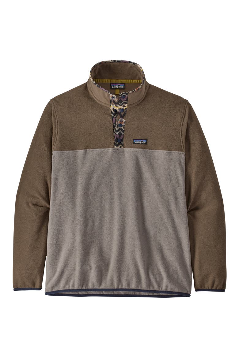 Micro-D® Snap-T® Fleece Pullover, Main, color, FURRY TAUPE