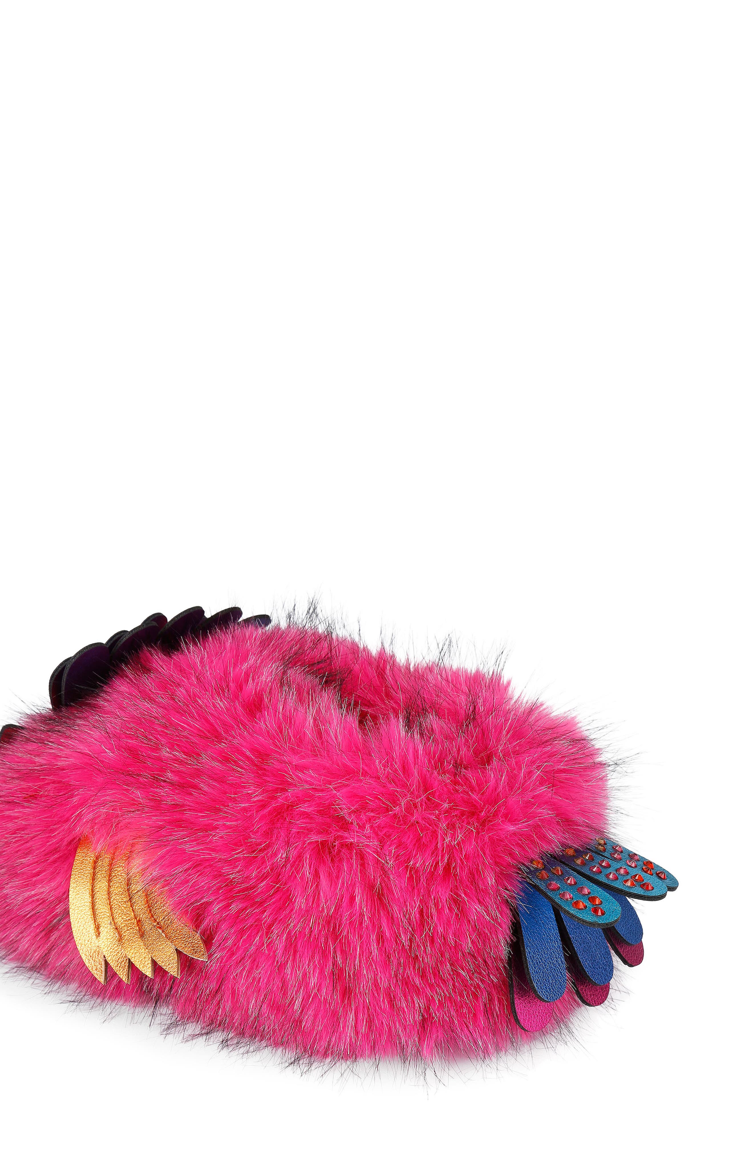 Kurt Geiger London Eagle Fluff Slipper, Alternate, color, Open Pink